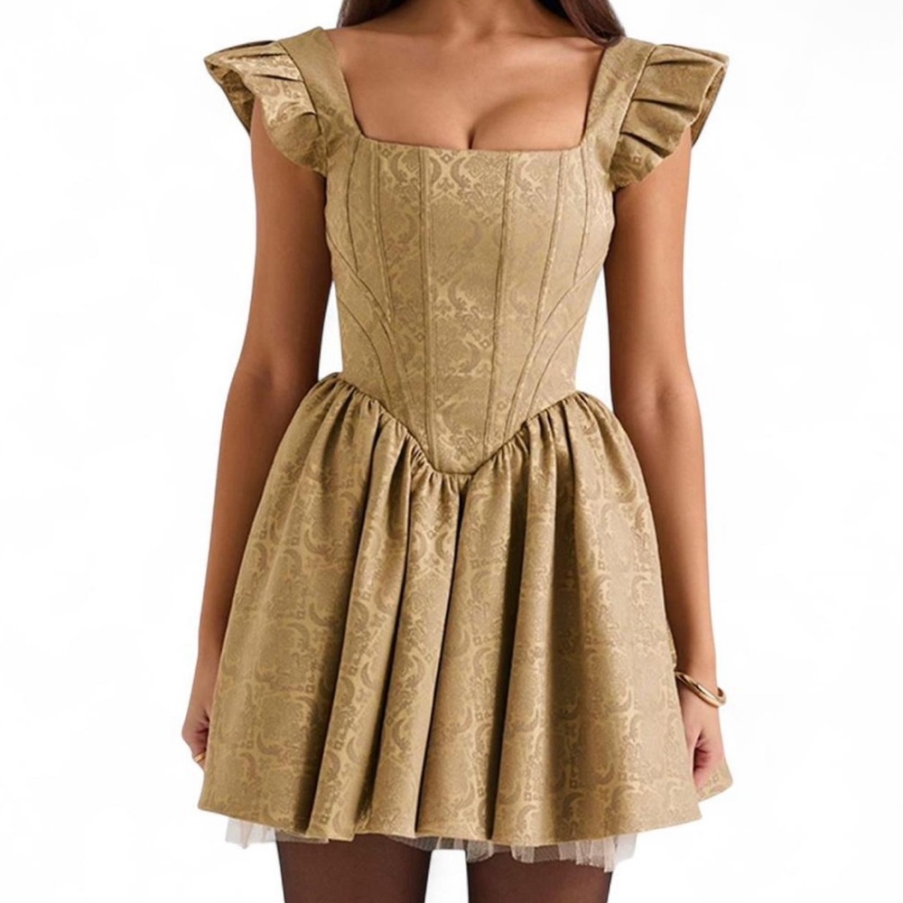 House of CB Gold Mini Dress